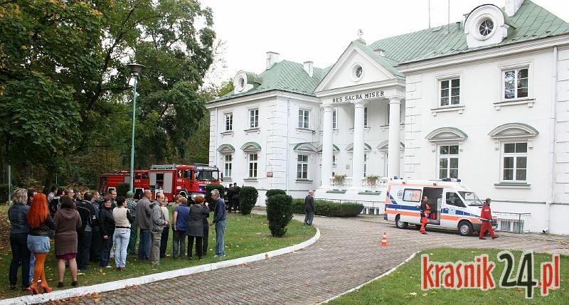 Pożar w Domu Pomocy Społeczne w Gościeradowie. Na szczęście to tylko ćwiczenia