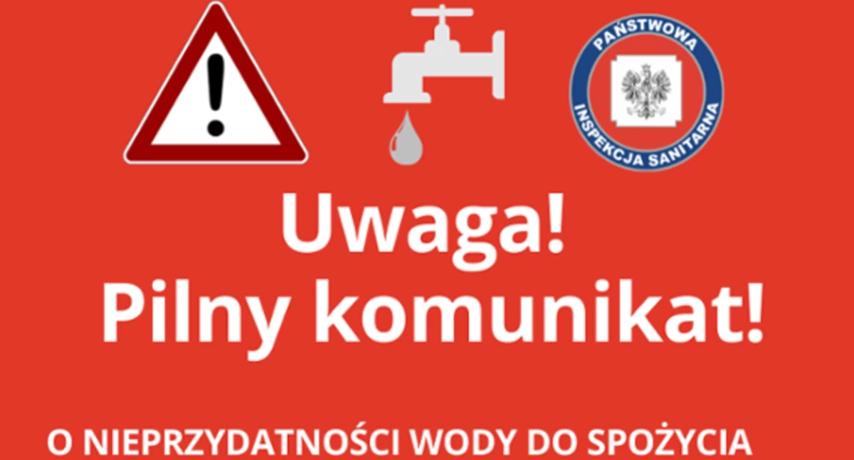 Woda nie nadaje się do spożycia
