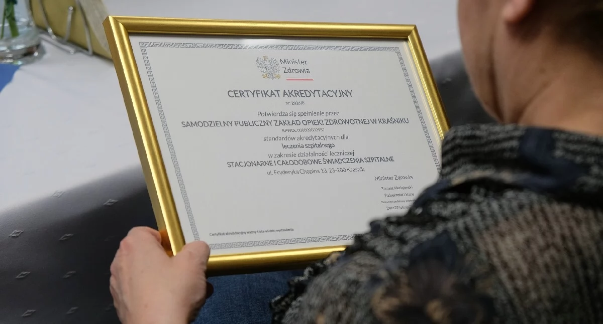 Prestiżowy certyfikat  dla kraśnickiego szpitala