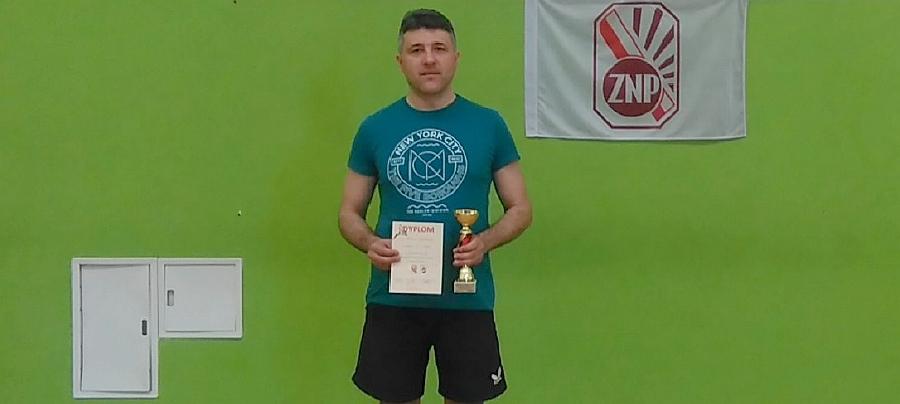 Artur Domański tuż za podium na Ogólnopolskim Turnieju Nauczycieli i Pracowników Oświaty w tenisie stołowym