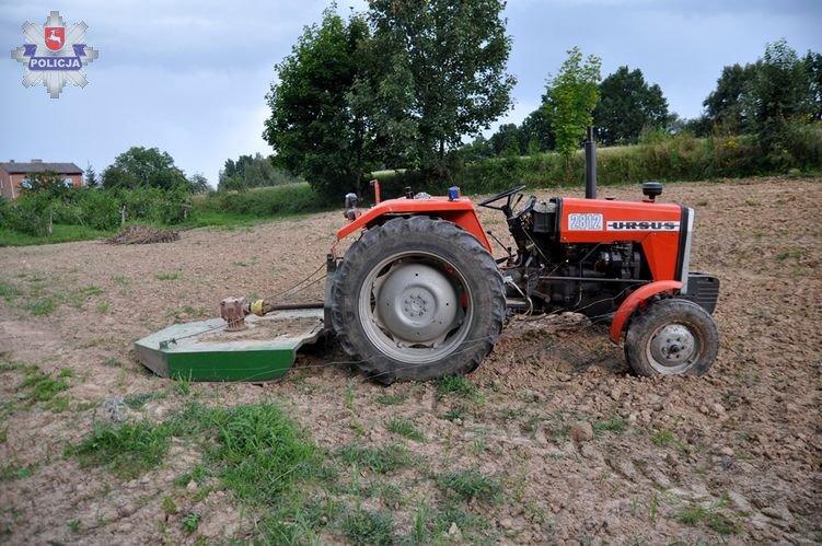 Blinów Drugi: 63-LATEK PRZEJECHANY PRZEZ CIĄGNIK ROLNICZY