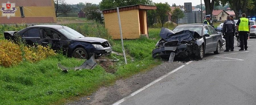 Liśnik Duży (gm. Gościeradów). Spowodował wypadek, wydmuchał prawie 1 promil alkoholu