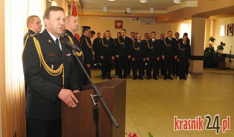 Świętowali strażacy z kraśnickiej PSP. Były gratulacje, życzenia i awanse. Foto