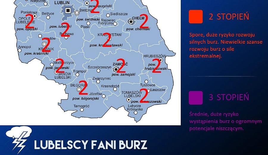 Po niespokojnej nocy może nas czekać niespokojny dzień. Możliwe burze, silny wiatr, grad i nawalne opady deszczu