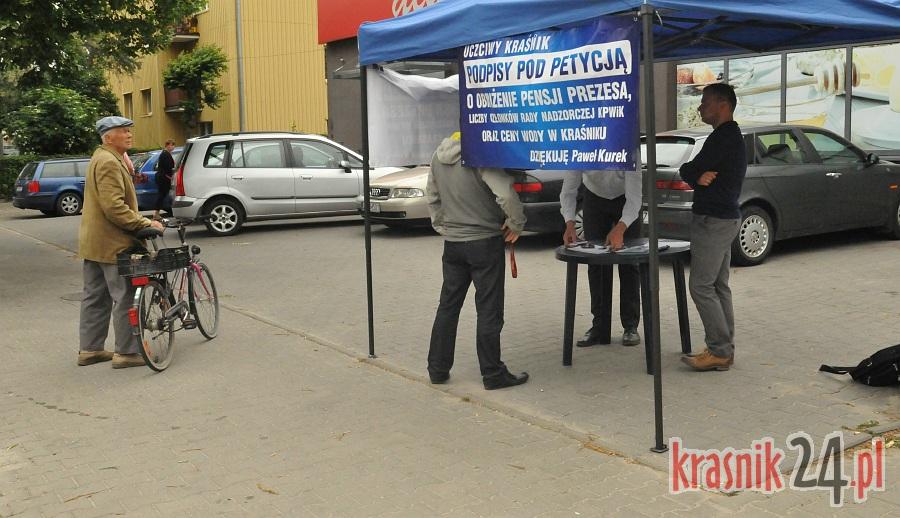 Protestują przeciwko wysokim cenom wody. Nowoczesna zbiera podpisy pod petycją do Burmistrza i Rady Miasta