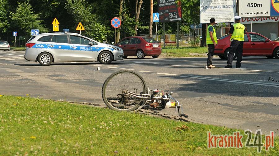 Kraśnik. Rowerzysta w szpitalu. Wymusił pierwszeństwo na skrzyżowaniu
