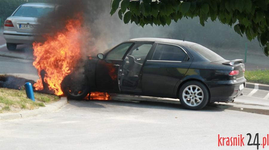 Alfa Romeo zapaliło się na fabrycznym