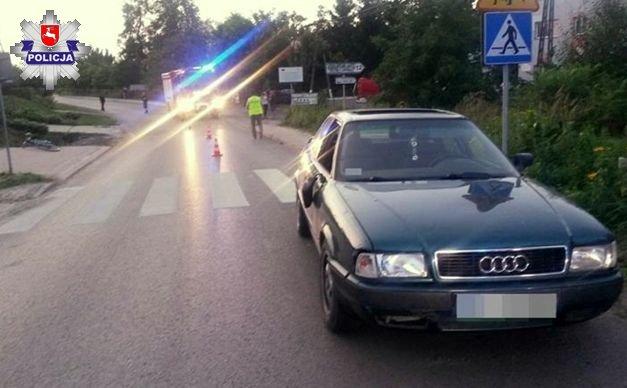 70-letnia rowerzystka pod kołami samochodu. Jego kierowca jechał z promilami