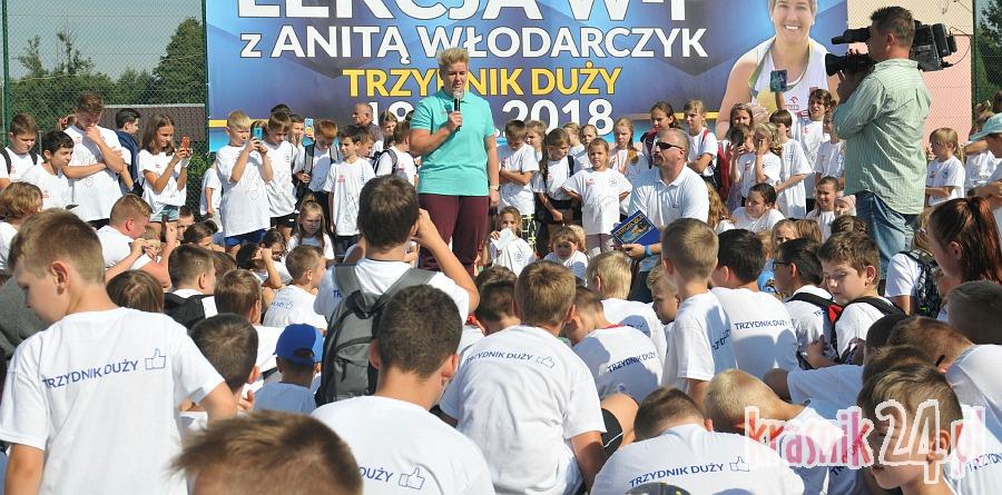 Trzydnicka lekcja wuefu z mistrzynią olimpijską Anitą Włodarczyk