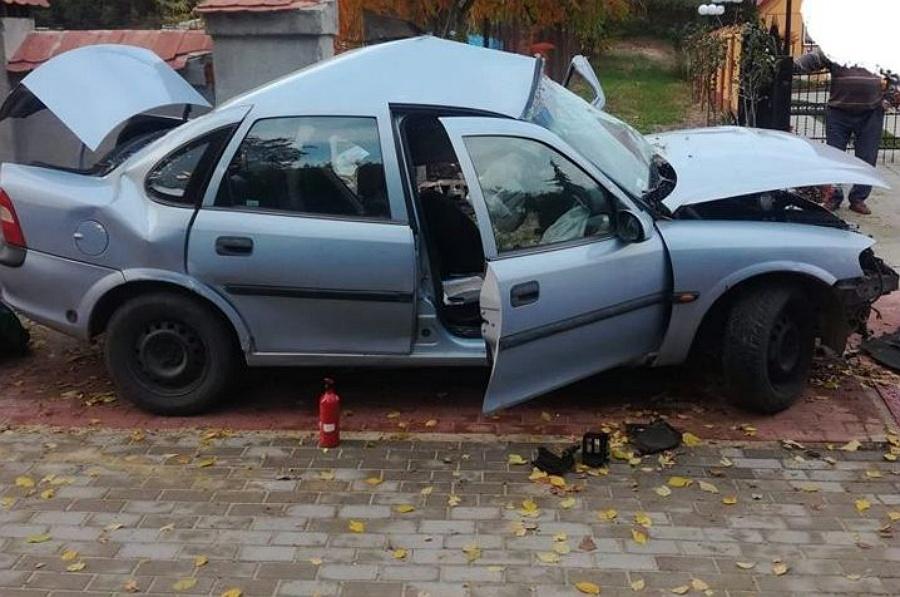 Sucha Wólka (gm. Annopol). Urządził sobie rajd po drodze powiatowej, skończył na ogrodzeniu