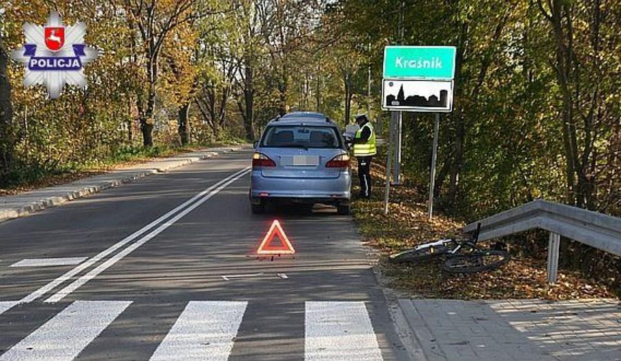 Kraśnik. 12-latek jadący na rowerze potrącony przez samochód