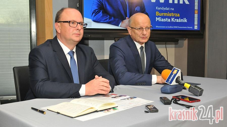 Kraśnik można rozwijać korzystając z doświadczeń Lublina. Prezydent Krzysztof Żuk wsparł Wojciecha Wilka