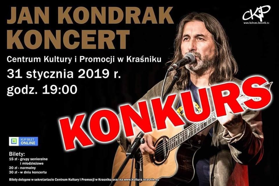Konkurs! Mamy bilety na koncert Jana Kondraka do rozdania