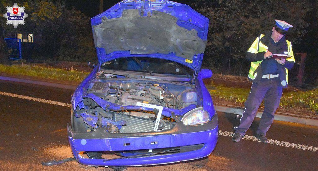 Kraśnik. Pijany kierowca spowodował wypadek, kobieta w ciąży i 4-letnie dziecko trafili do szpitala
