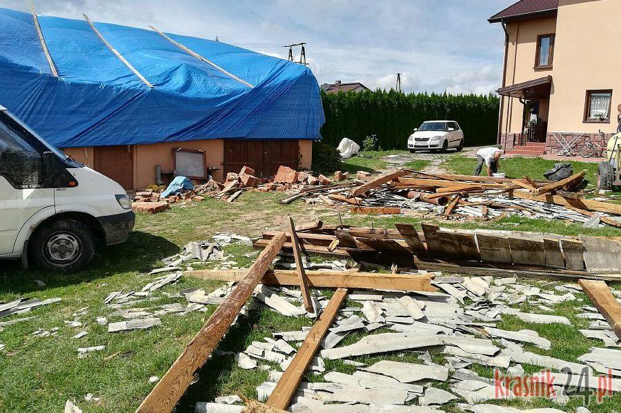 Po burzy ucierpiały budynki i uprawy. Władze obiecują wsparcie