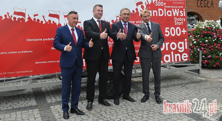 PiS wystartował z kampanią wyborczą. Odbył się briefing kandydatów na kraśnickim rynku