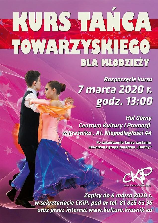 Kurs Tańca Towarzyskiego dla Młodzieży