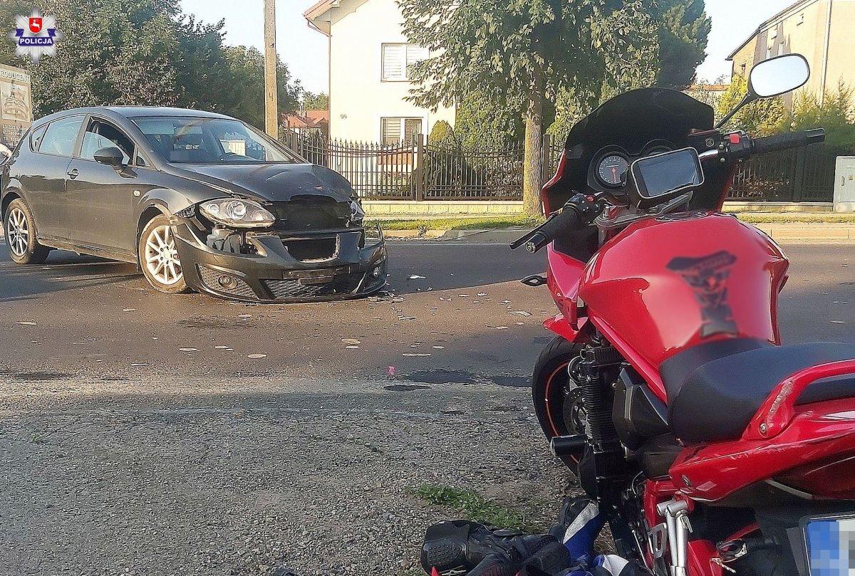 Wymusiła pierwszeństwo, motocyklista w szpitalu