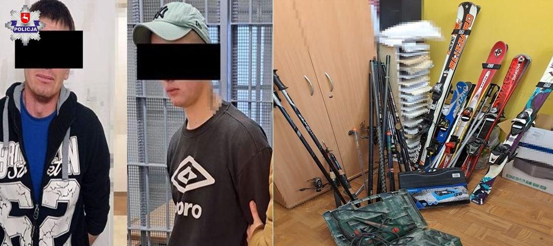 Włamywali się do altanek i piwnic, policja namierzyła ich schowek