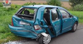 Wypadek w Obrokach. Najechał na tył skody
