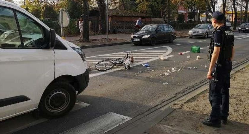 Potrącenie rowerzysty na ul. 1- go Maja