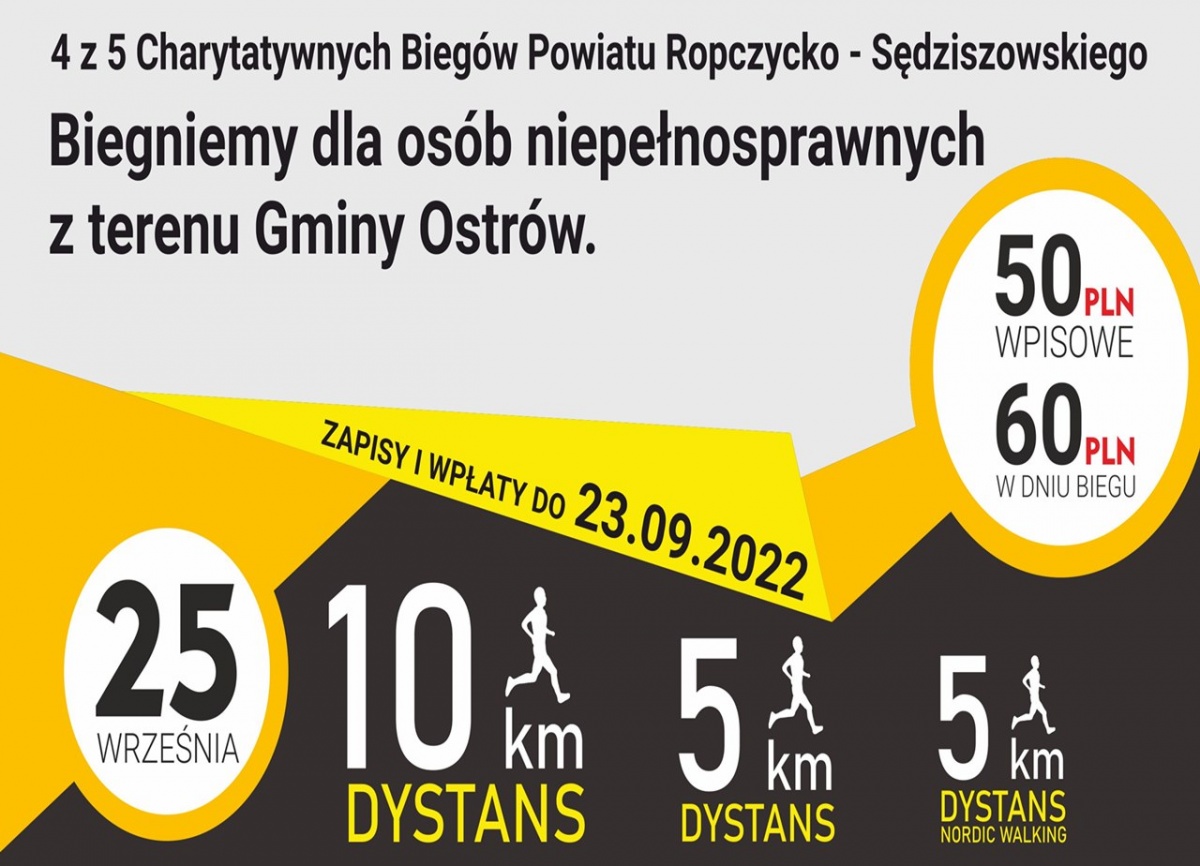 Bieg charytatywny dla osób niepełnosprawnych z gminy Ostrów