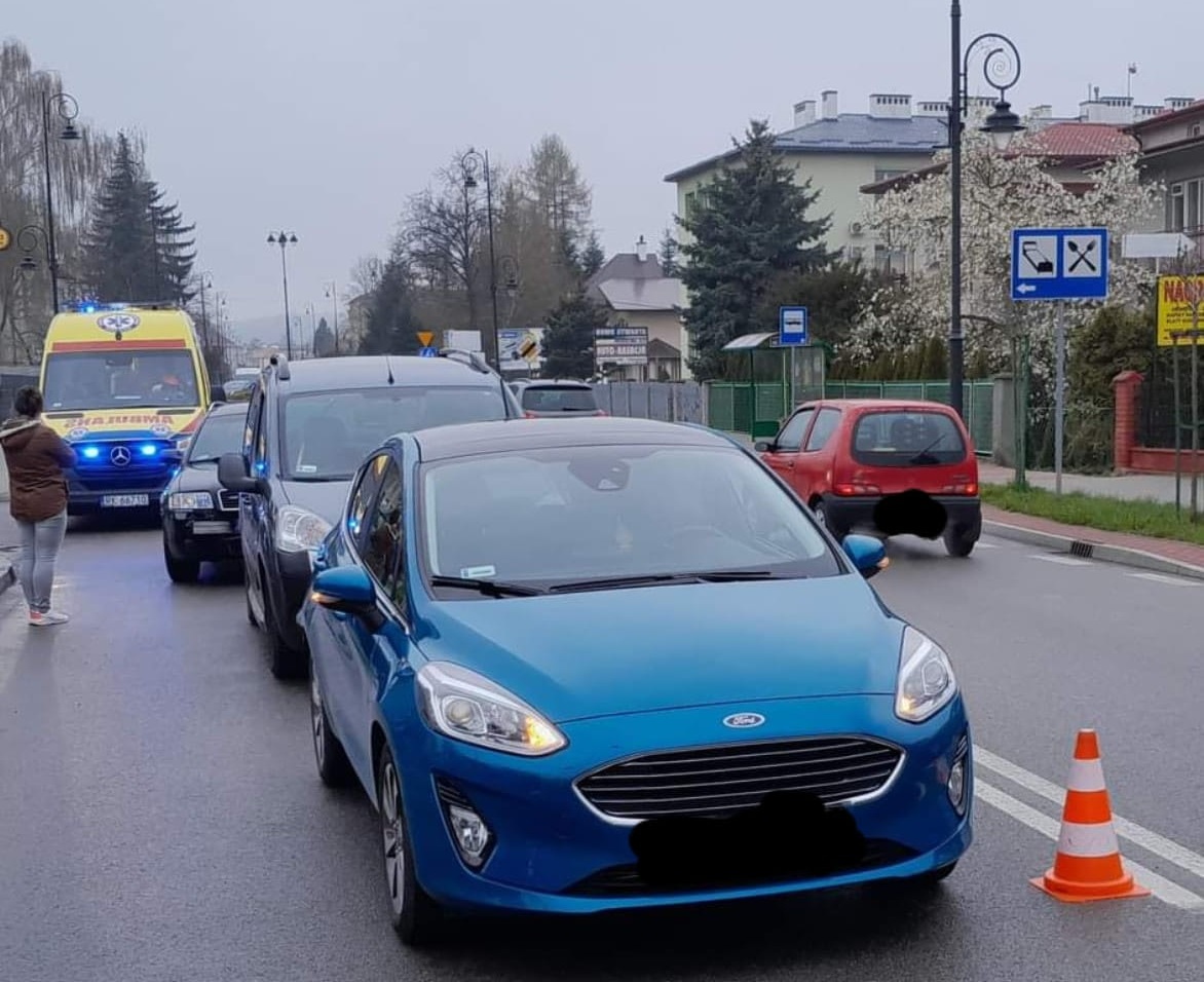 Kolizja na ulicy Mickiewicza w Ropczycach