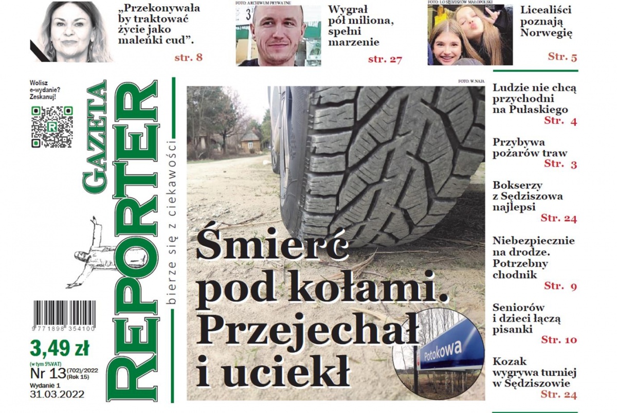 Śmierć pod kołami w Sędziszowie. I wzruszające pożegnanie Bożeny Rygiel. To znajdziecie w nowym Reporterze
