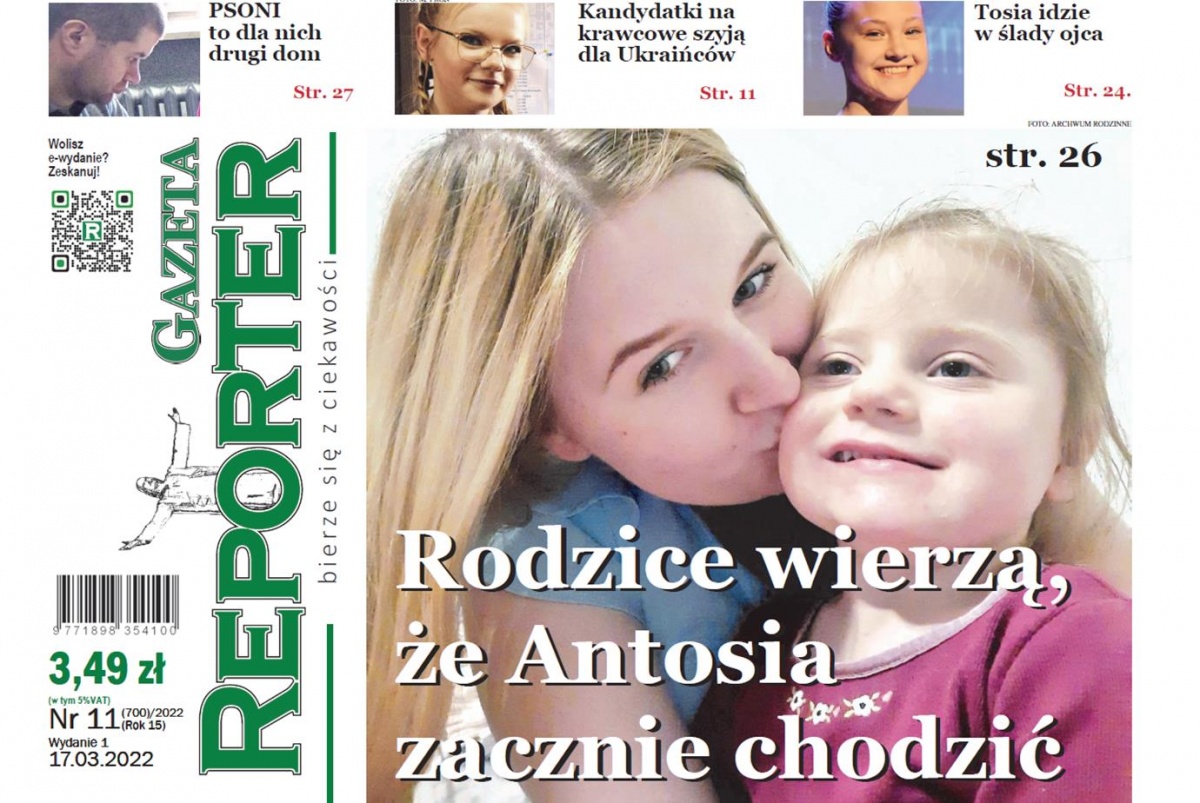 Walka o zdrowie 3-letniej Tosi i (kolejny) koniec oddziału covidowego w Sędziszowie. O tym piszemy w nowym Reporterze