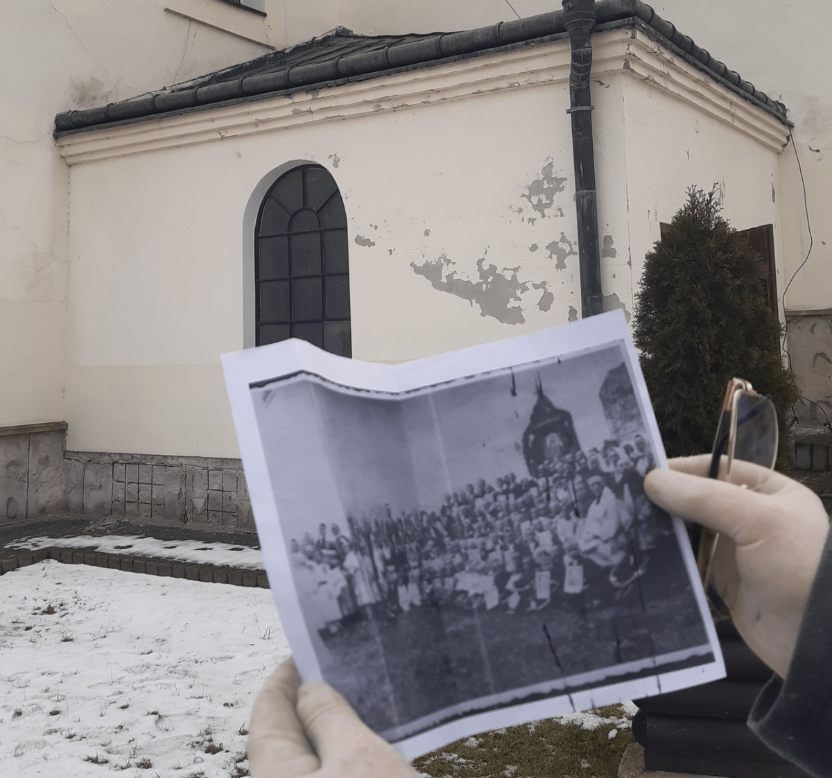 Na elewacji kościoła w Wielopolu był obraz Kantora. Co się z nim stało?