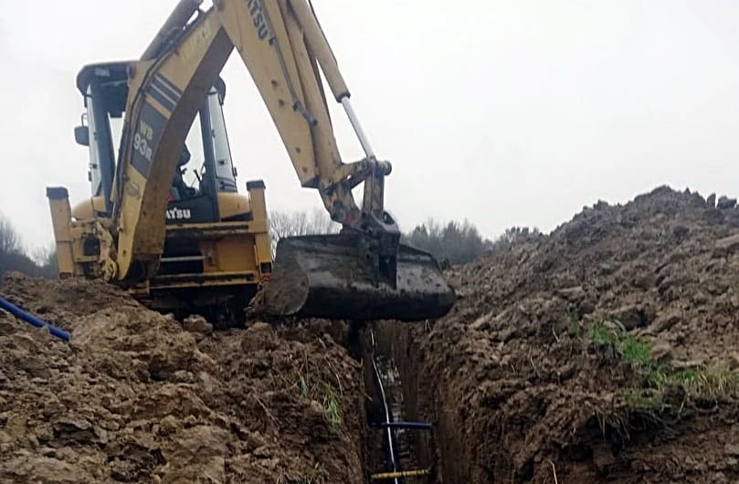 W Gliniku wybudowali nowy odcinek wodociągu