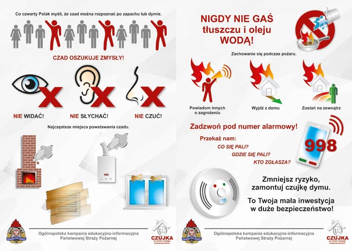 Czujka ochroni cię przed czadem i pożarem