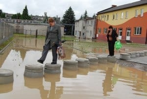 Powódź w Sędziszowie Młp - galeria ZDJĘĆ