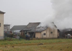 Pożar w Krzywej - galeria ZDJĘĆ