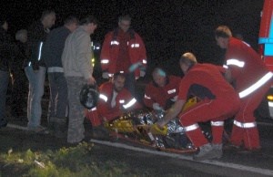 Motocyklista wywrócił się podczas wyprzedzania - galeria ZDJĘĆ