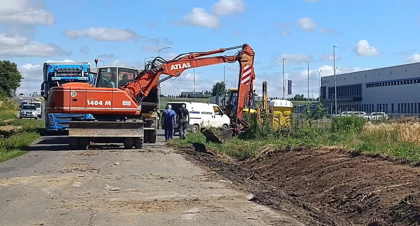 Zablokowana ulica Południowa w Sędziszowie, dojazd na Podlasek