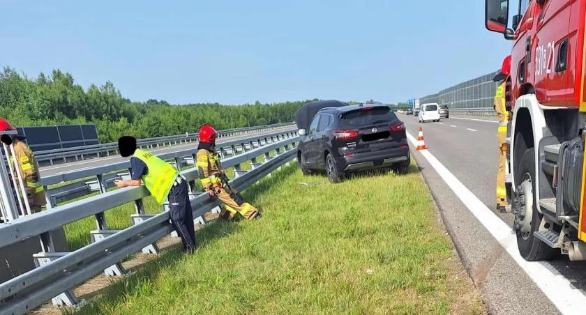 Kolizja na autostradzie A4 przy zjeździe na Sędziszów Młp. 