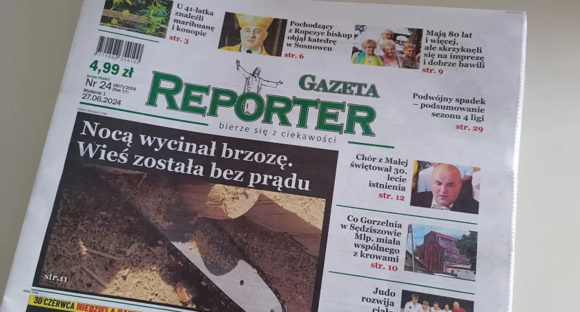 Jak pozbawić wieś prądu, rozwalić ciągnik i zwyżkę? Wystarczy zabawić się w drwala. W sklepach nowy numer tygodnika Reporter Gazeta. 