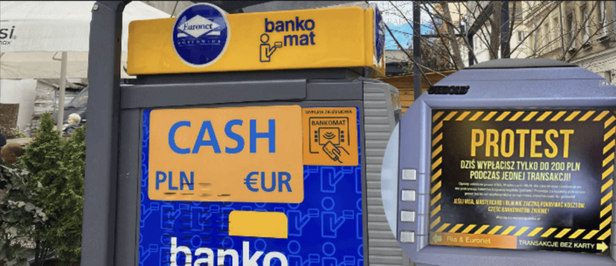 Protest w Euronet. Wypłata z bankomatu niemożliwa powyżej tej kwoty