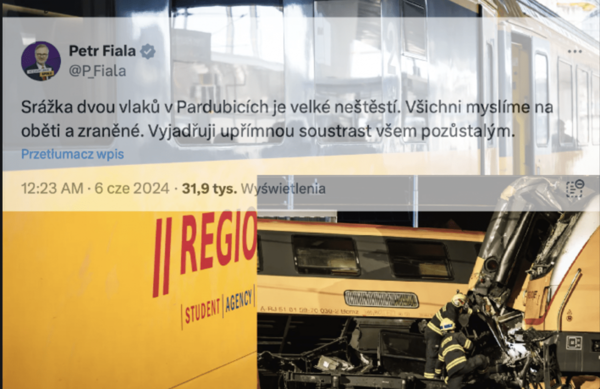 Tragiczny wypadek w Czechach. Zderzenie pociągów Regio Jet i towarowego