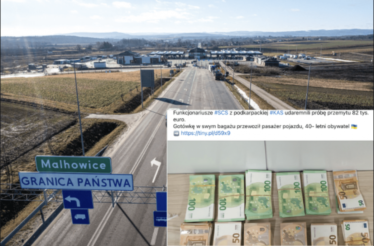 Ukrainiec z tajemniczą przesyłką na granicy. Aresztowany za posiadanie pieniędzy