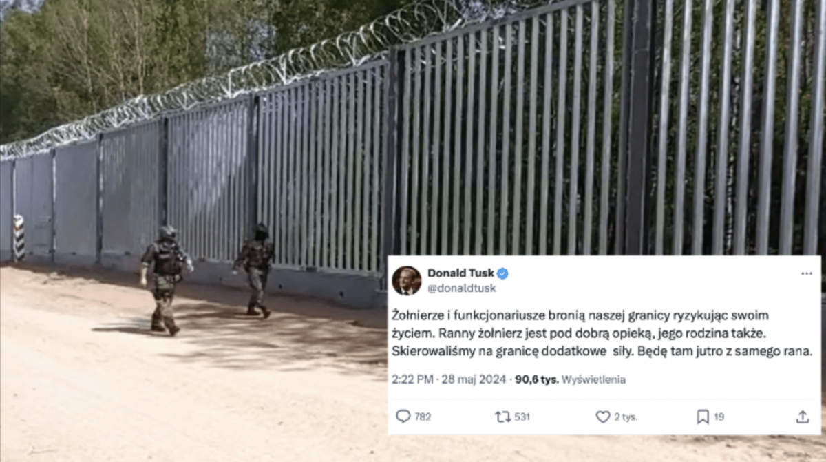 Donald Tusk na granicy z Białorusią. Powodem atak nożem na polskiego żołnierza
