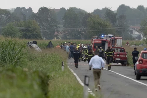 Katastrofa samolotu we Włoszech - spadł na auto z rodziną
