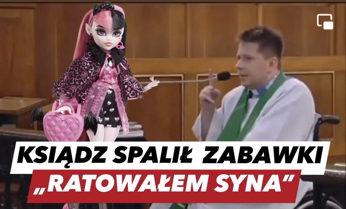 Ksiądz spalił zabawki dziecku - 