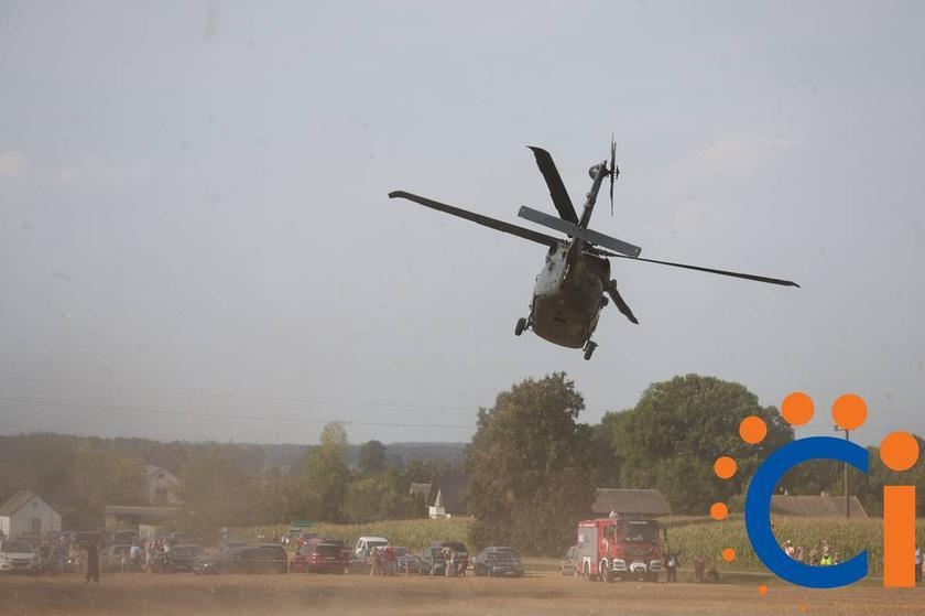 Sarnowa Góra: Wypadek na pikniku wojskowym. Helikopter zerwał sieć