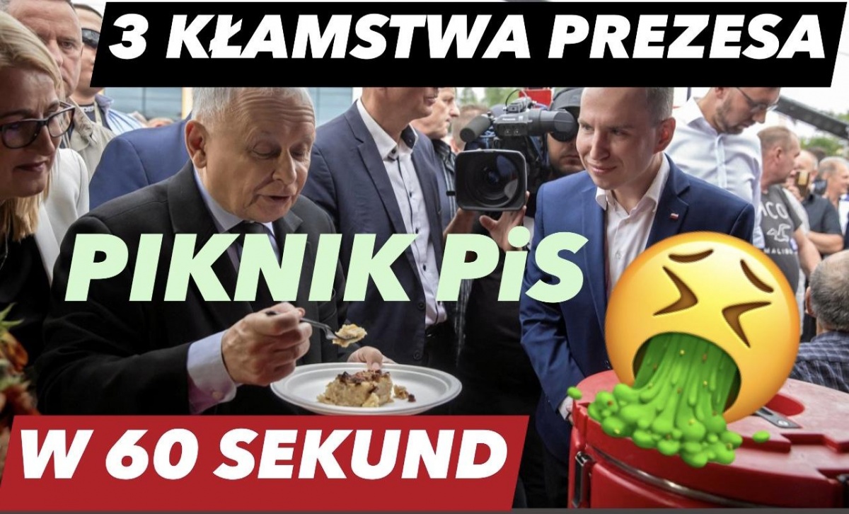 Piknik PiS - wulgarne kłamstwo i flagi, których nikt nie widział