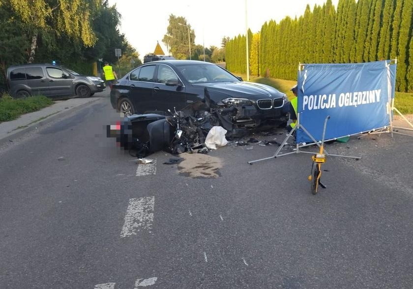 Lipniak: okropny wypadek! Motocyklista zginął na miejscu