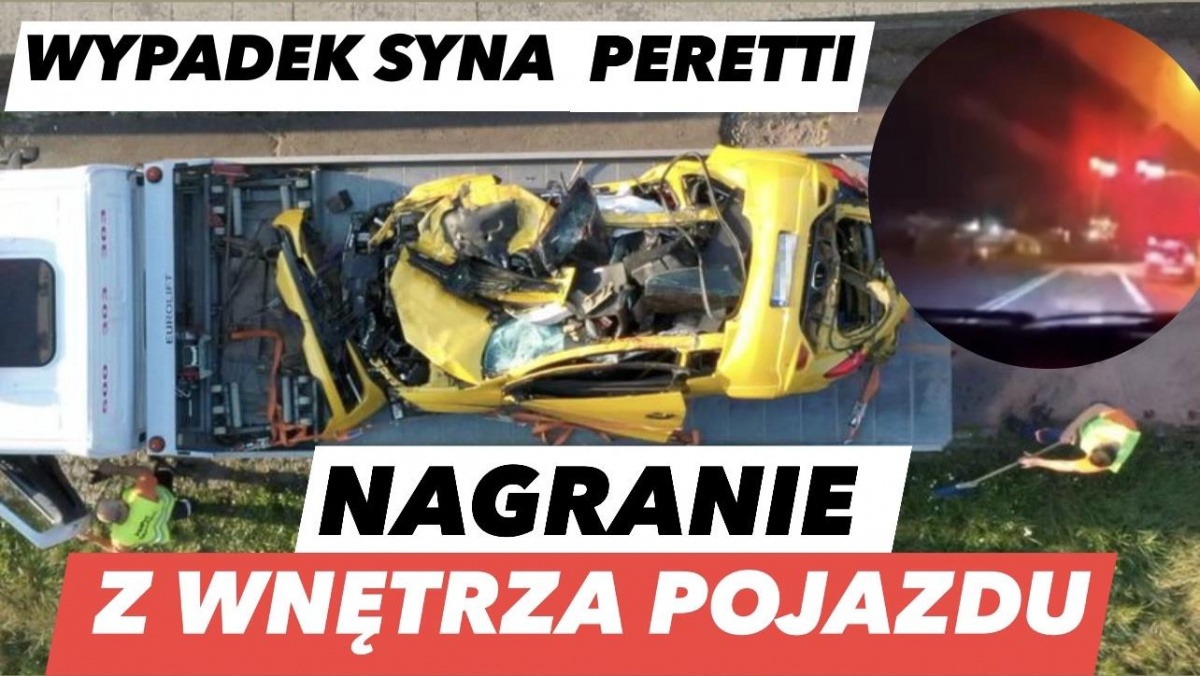 Patryk Peretti wypadek Kraków - nagranie z wnętrza samochodu [VIDEO +18]