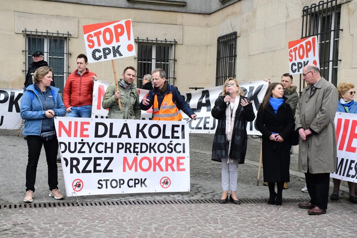 Mieszkańcy dalej walczą o swoje. Protesty przeciwko CPK