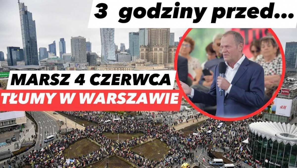 Marsz 4 czerwca - Warszawa 3 godziny przed manifestacją